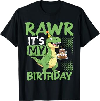 Rawr It’s My Birthday Funny T-Rex Party T-Shirt