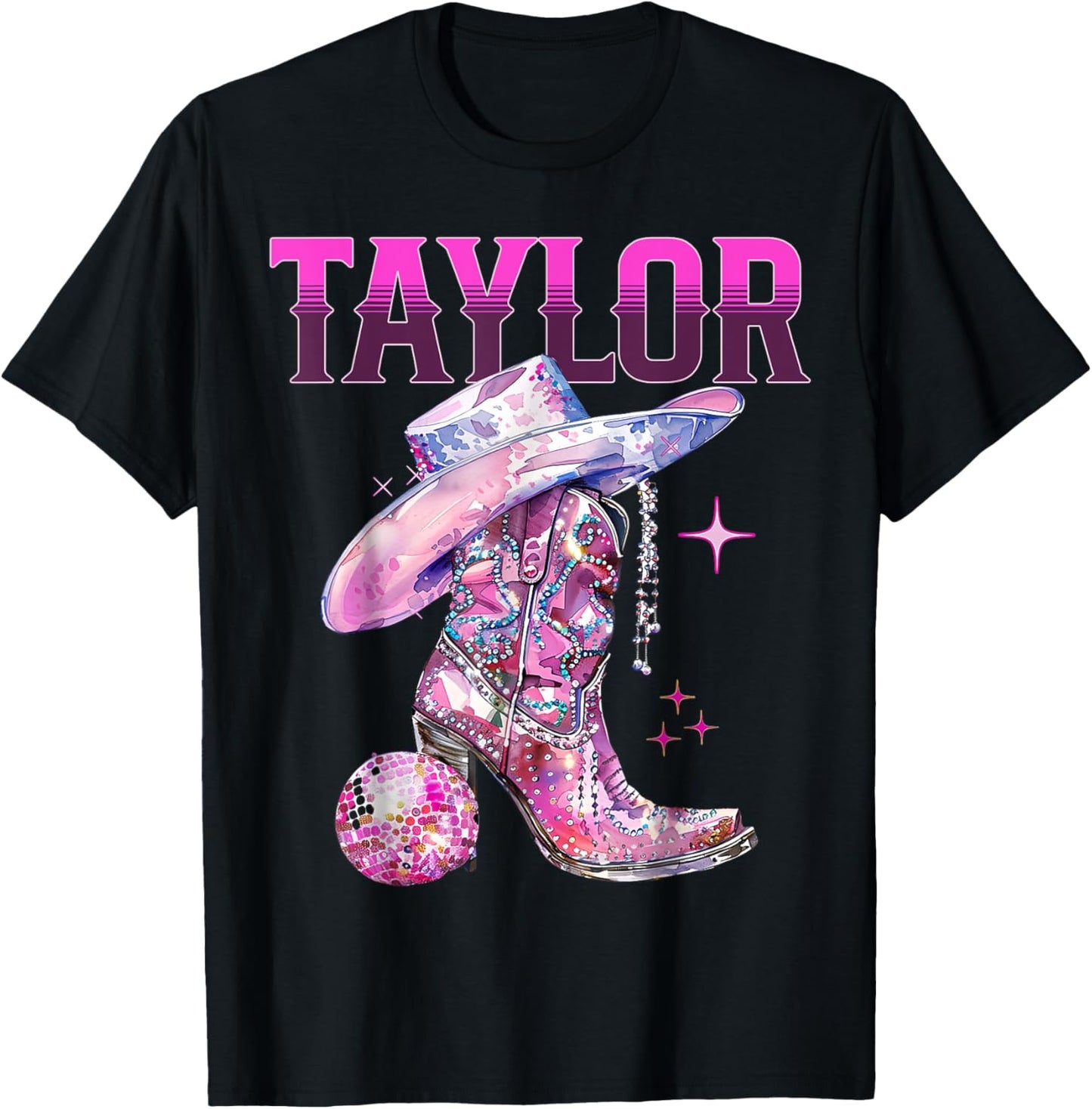 Cowgirl Outfit Taylor Personalized First Name Groovy T-Shirt