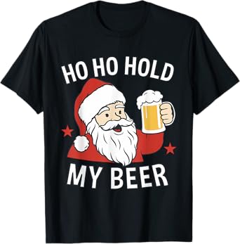 Santa Claus Festive Beer Cheers T-Shirt