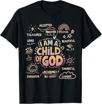 I am a Child of God Christian Retro Jesus Faith Design Gifts T-Shirt