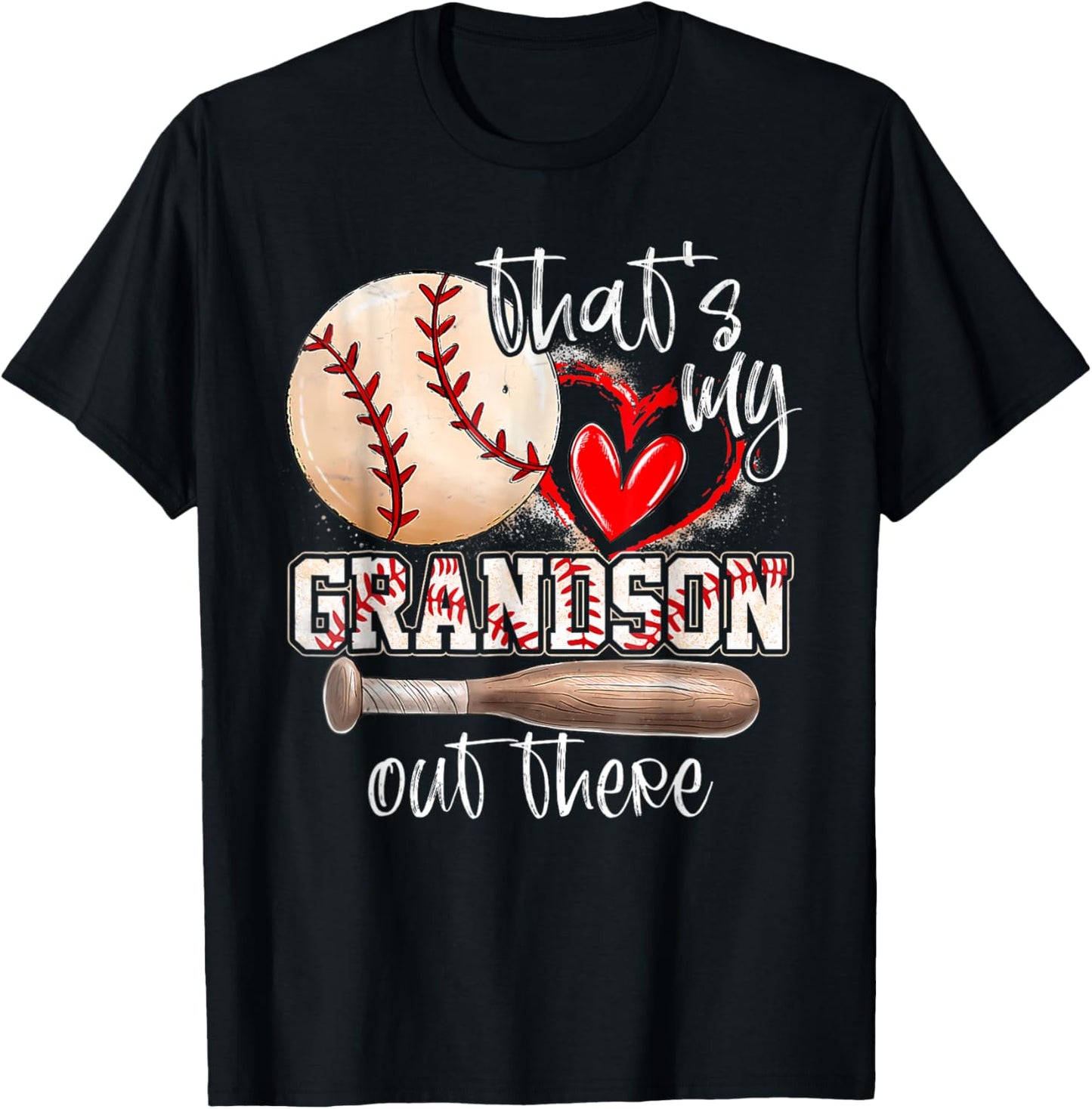 That'S My Grandson Out There Baseball Grandma Mothers Day T-Shirt