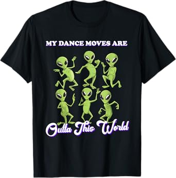 Aliens Dancing Dance Alien Flossing Funny Dance Moves Kids T-Shirt