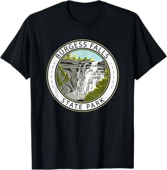 Burgess Falls State Park Tennessee Badge Vintage T-Shirt