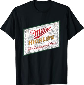 Miller High Life Champagne Of Beer Vintage Label T-Shirt