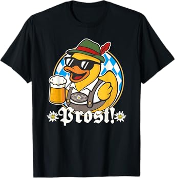 Funny Prost Oktoberfest Bavarian Rubberduck T-Shirt