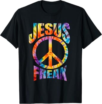 Jesus Freak - Christian Retro Tie Dye Lettering T-Shirt