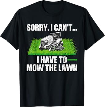 Lawn Mower Novelty For Men Women Kids Landscaper Lawn Mowing T-Shirt