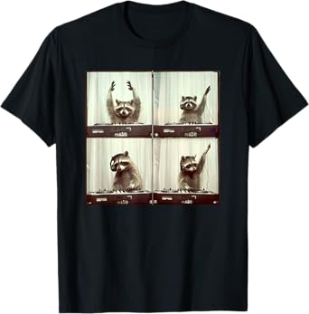 Party Raccoon Vinyl Festival Unique EDM House Music T-Shirt