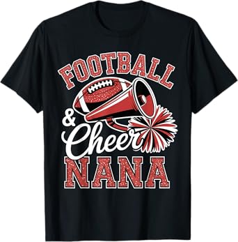 Football Cheer Nana for Women Men Vintage Cheerleader T-Shirt