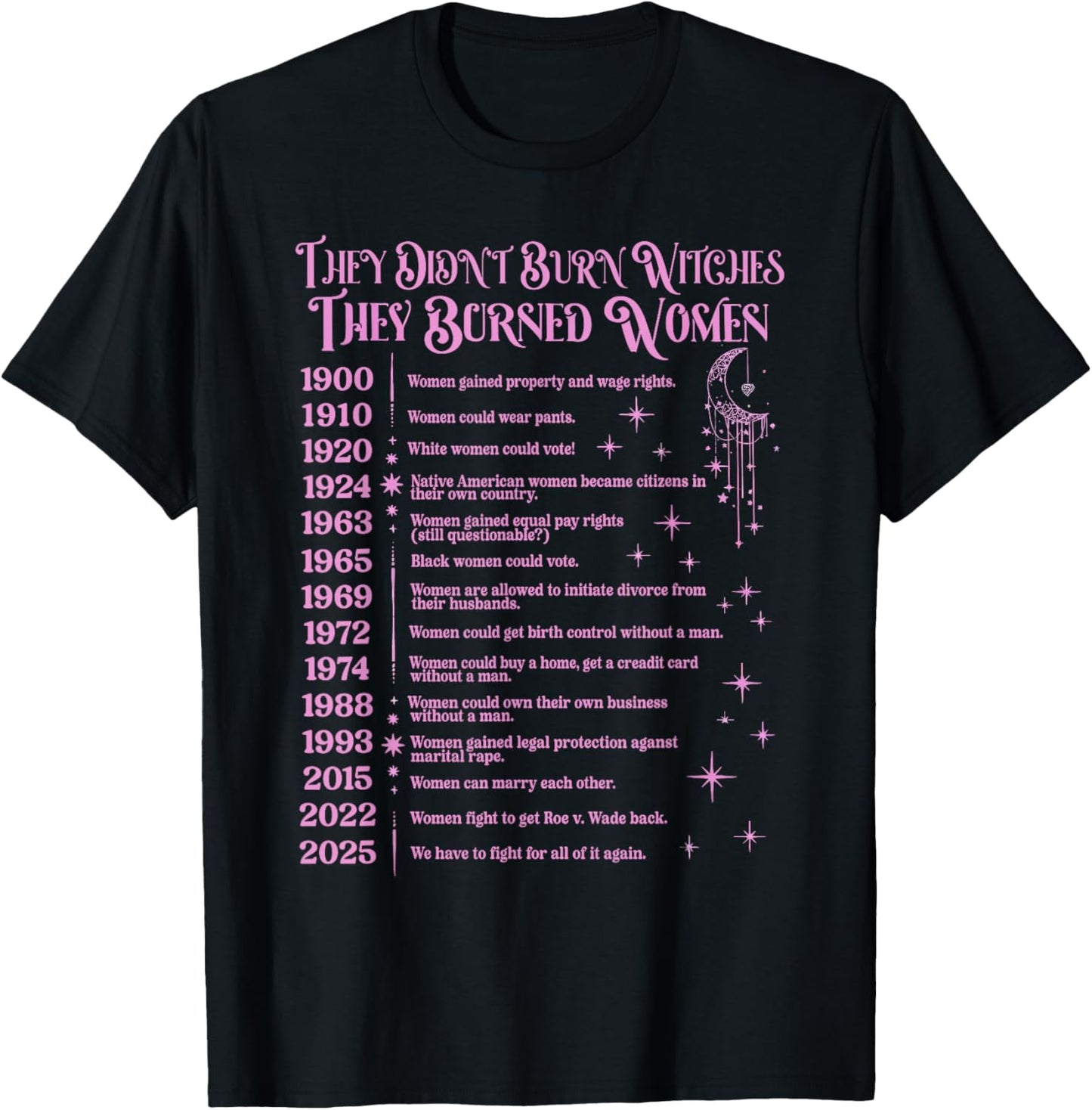 Witch Halloween They Didn't Burn Witches They Burned Women T-Shirt