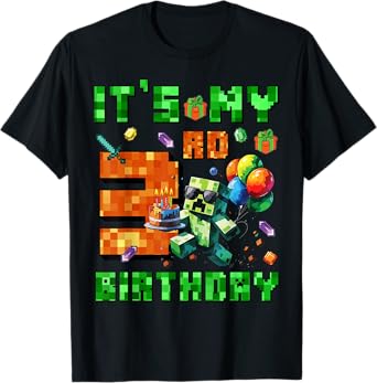 It's My 3rd Birthday Pixel Number Video Game Gamer T-Shirt