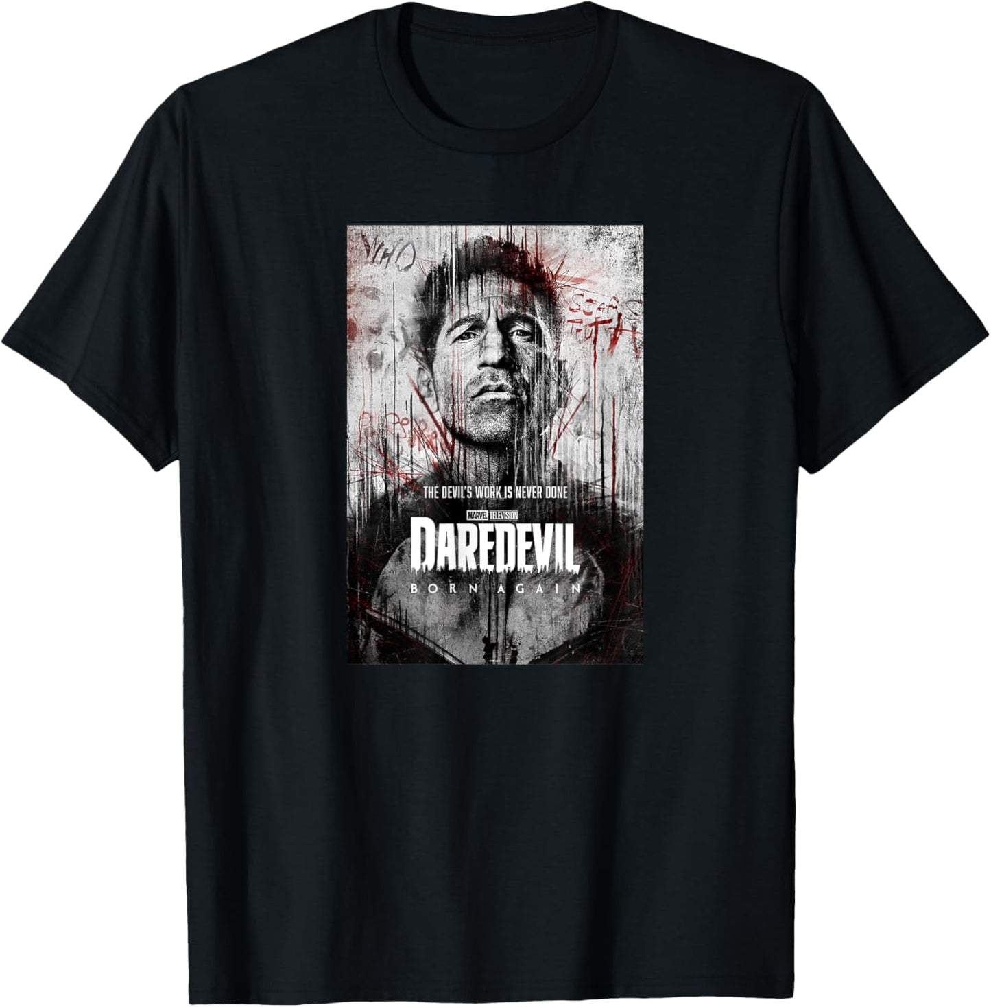 Marvel Daredevil Born Again The Punisher Vandalized Poster T-Shirt