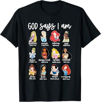 God Says I Am Princess Bible Verse Christian Jesus Religious T-Shirt
