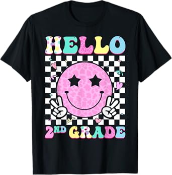 Hello 2nd Grade Groovy Back to School Second Grade Girls Kid T-Shirt