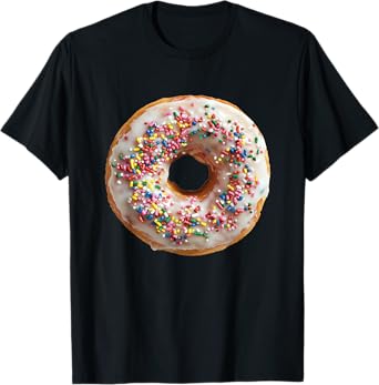 Candy Designs. Unisex-Adult, Unisex-Kid Donuts Colorful Sprinkles Doughnut Funny Graphic T-Shirt