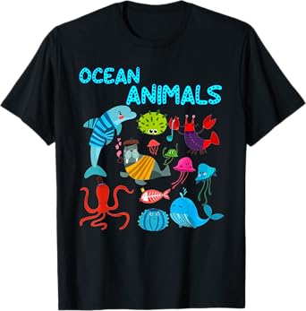 Ocean Animals Marine Creatures under the Sea T-Shirt