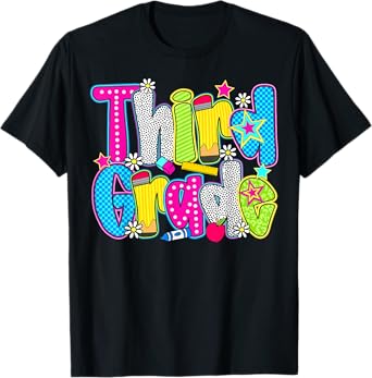 Third Grade Teacher Student Happy First Day Back To School T-Shirt