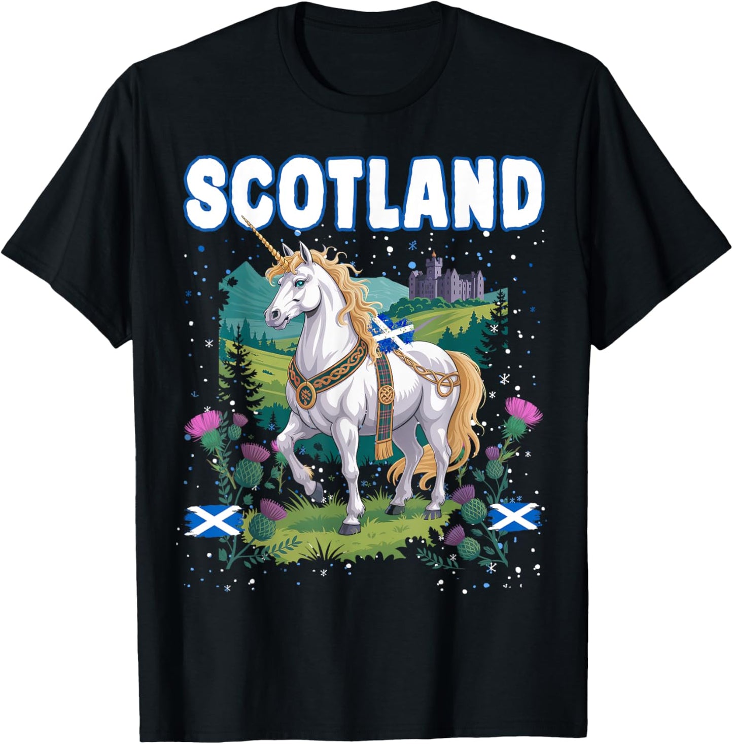 Scotland Themed Outfit Idea For Women & Scottish Unicorn T-Shirt