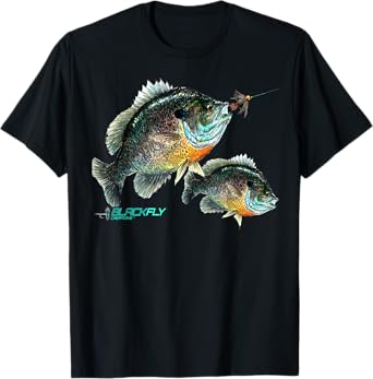 Black Fly Bluegill Fishing Shirts Panfish Jigs T-Shirt