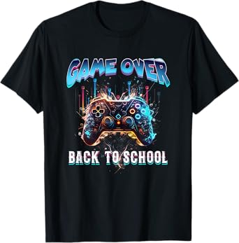 Game Over Back To School Kids First Day Video Game For Boy T-Shirt
