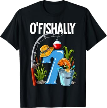 O'fishally 7 years old 7th Birthday Fishing T-Shirt