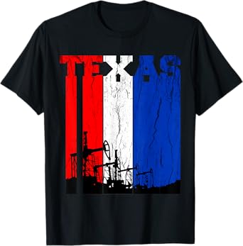 Texas Oilfield Oil Field Rig Worker Distressed T Shirt T-Shirt