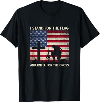 I Stand For The Flag And Kneel For The Cross Gift T-Shirt