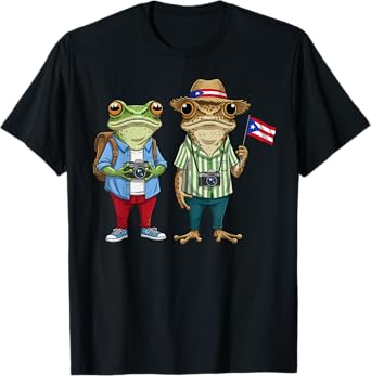 Mรกs Fotos Puerto Rico Rican Flag Funny Sapo Concho Frog Meme T-Shirt