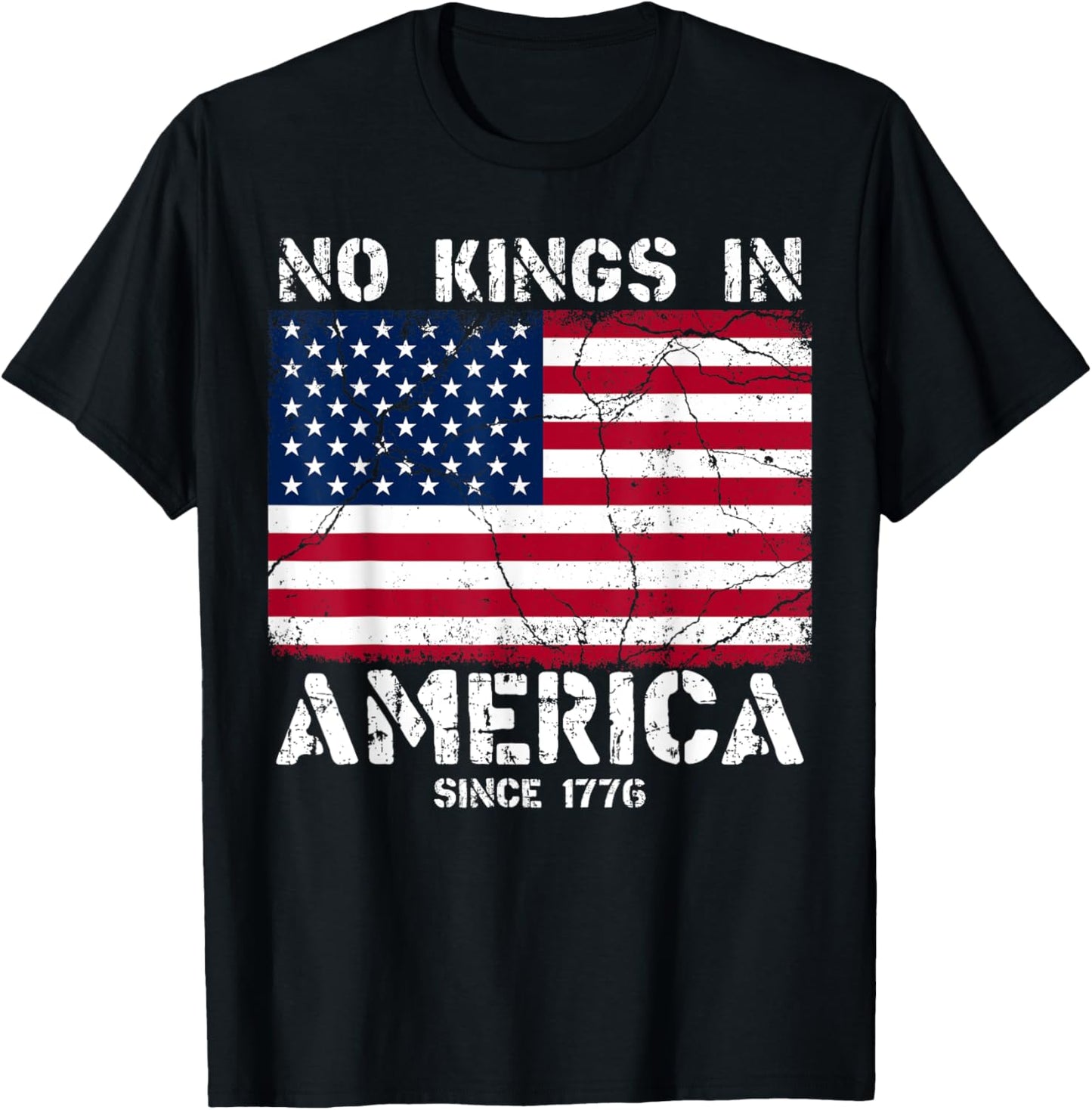 Vintage No Kings Since 1776 Usa 4th Of July Free T-shirt