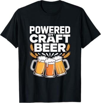 Powered by Craft Beer Drink Lover Mugs T-Shirt