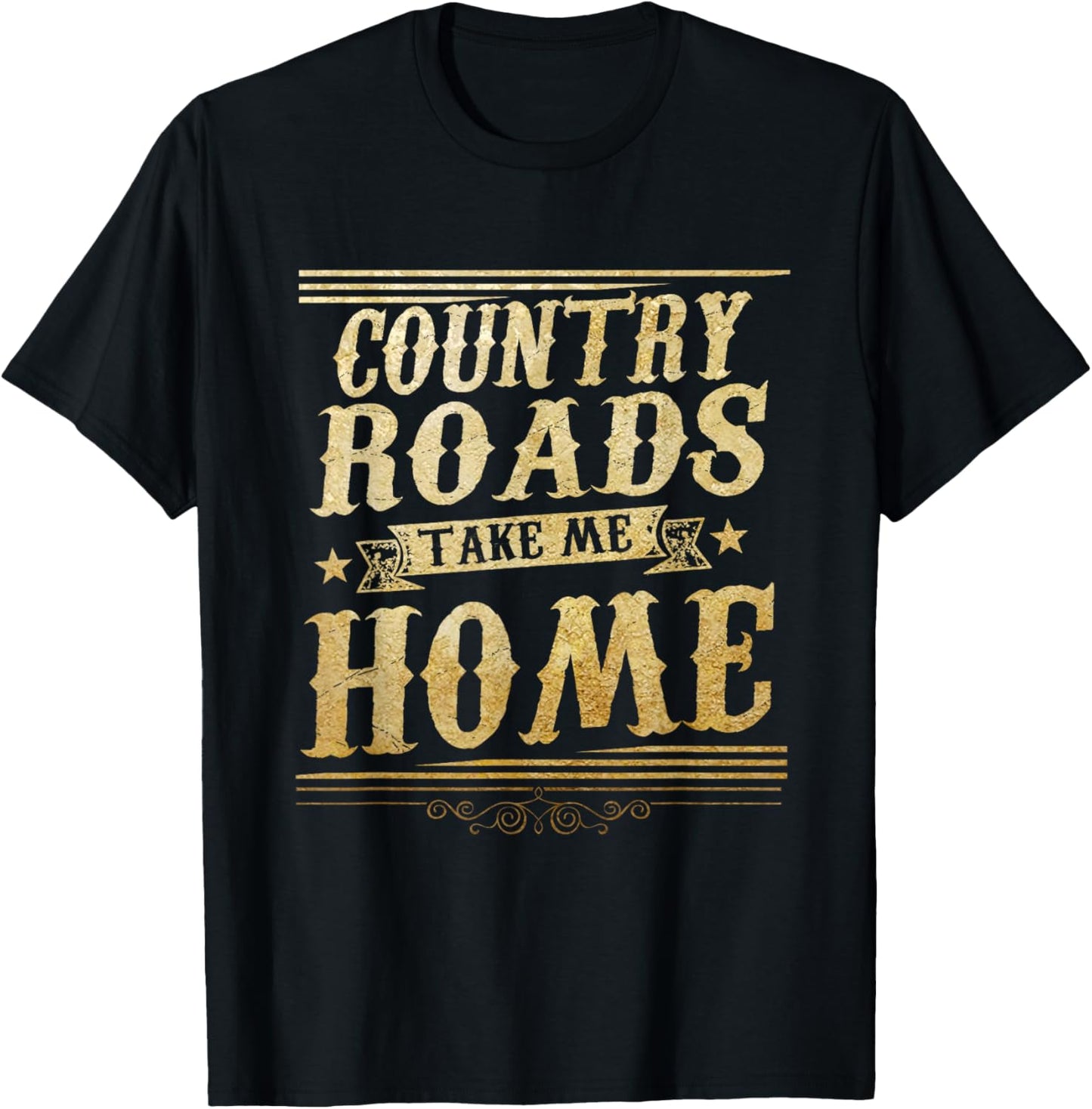 Vintage Retro Country Roads Take Me Home Gifts T-Shirt