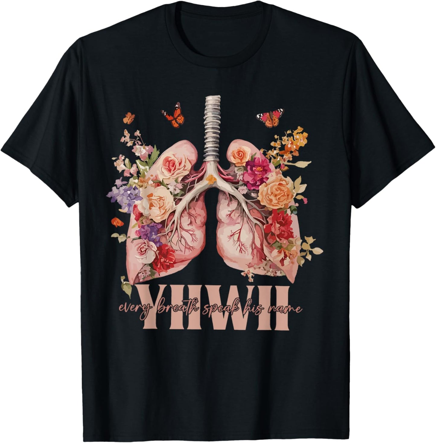 YHWH Lungs Christian Breath Speaks His Name T-Shirt