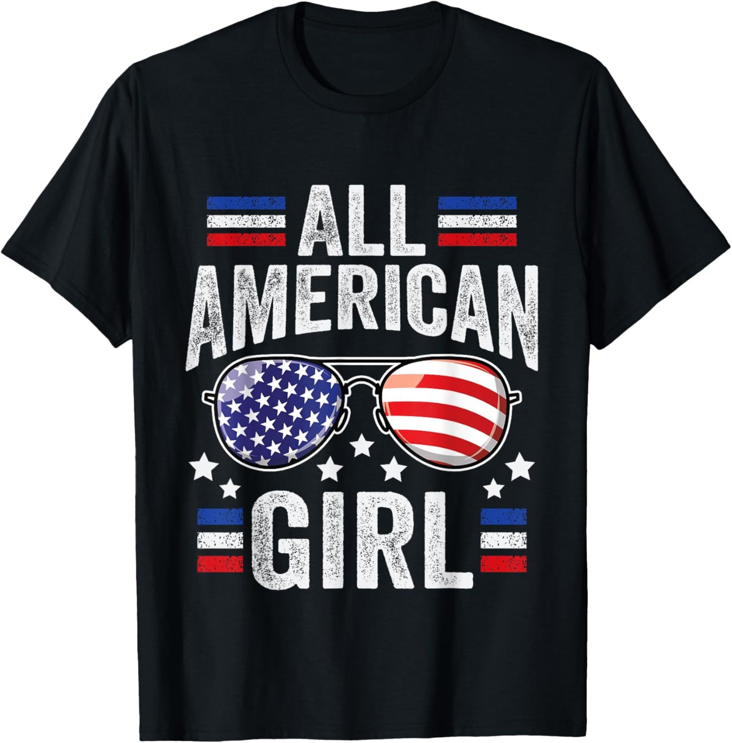 All American Girl 4th Of July T-Shirt