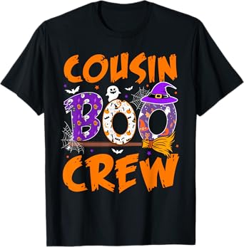 Cousin Boo Crew Funny Ghost Halloween Spooky Costume Kids T-Shirt