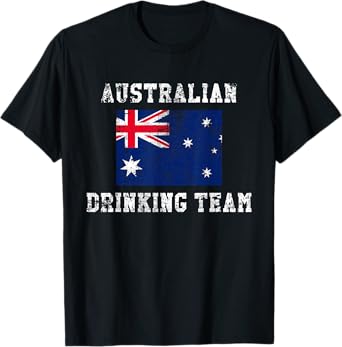 Australian Drinking Team Funny National Pride Gift T-Shirt