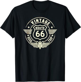 Retro Route 66 Road Trip Vintage Adventure T-Shirt