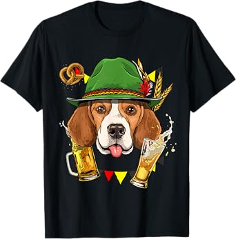 Beagle Oktoberfest Shirt Lederhosen Costume German Beer Fest T-Shirt
