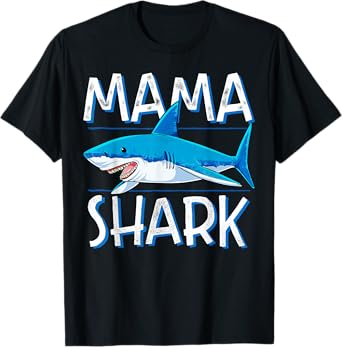 Mama Shark T Shirt Family Matching Mommy Mom Women Jawsome T-Shirt