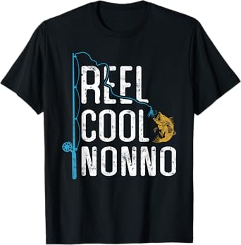Fishing Reel cool Nonno Father’s Day gift Fisherman Nonno T-Shirt