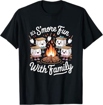 It's Smore Fun With Family Smore Happy Camping Camper Crew T-Shirt