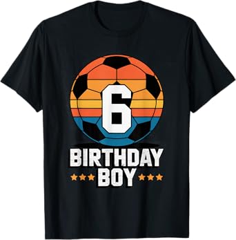 6 Year Old Soccer Player 6th Birthday for Boys T-Shirt