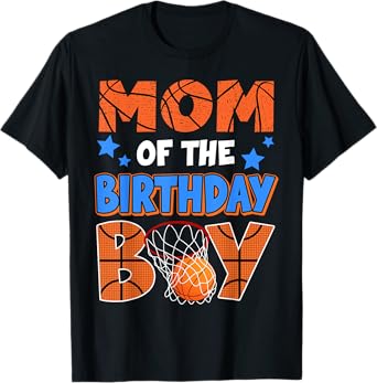 Basketball Mom Of The Birthday Boy Family Matching T-Shirt