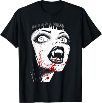 Vampish Vampiress Bares Her Fangs T-Shirt