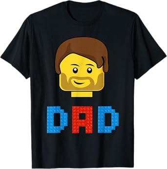 Unique Family Dad Master Builder Building Bricks Blocks T-Shirt