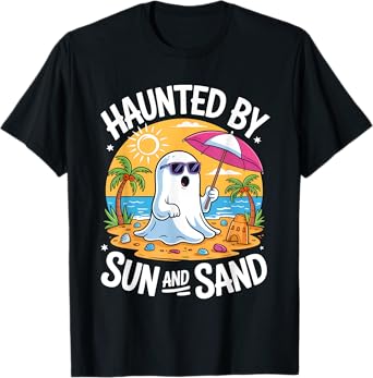 Cute Summerween Ghost Funny Beach Halloween T-Shirt