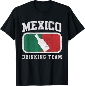 Mexican Flag Colors - Mexico Drinking Team Beer T-Shirt