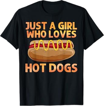 Funny Hot Dog Art For Girls Women Hotdog Stand Lover Hot Dog T-Shirt