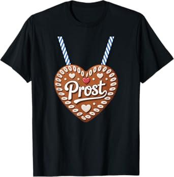 Bavarian Prost Gingerbread Heart German T-Shirt