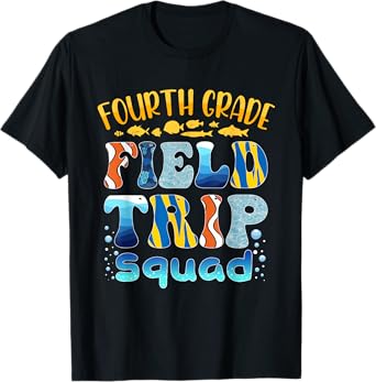 Aquarium Field Trip Squad Fourth Grade Teacher Kid Field Day T-Shirt