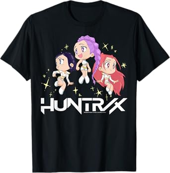 Kpop Demon Hunters Huntr/x Chibi Sparkling Group Shot T-Shirt